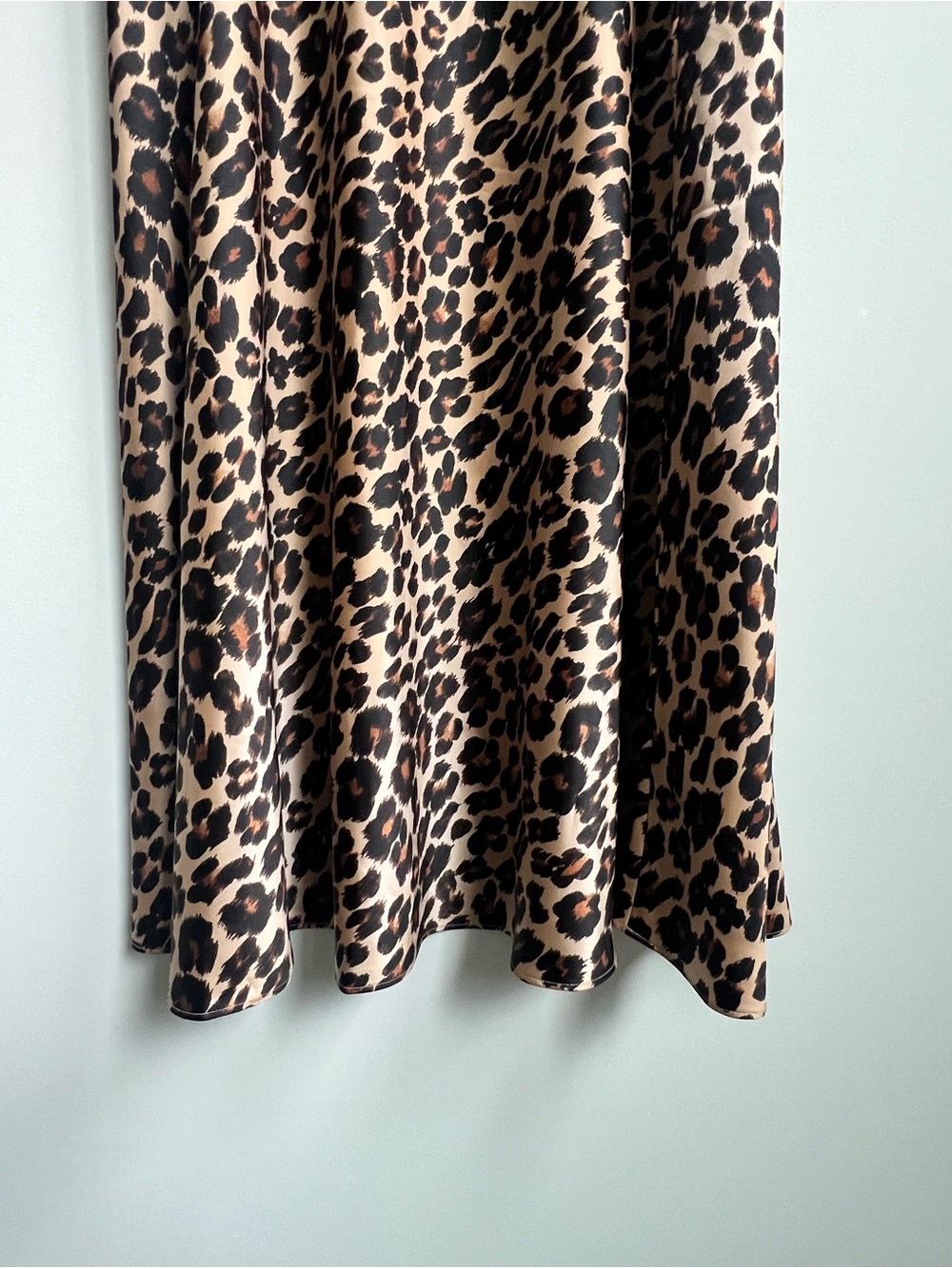 Talbots Satin Maxi Skirt OPULENT OCELOT Leopard Animal Print 16 Elegant Luxury - Picture 6 of 12